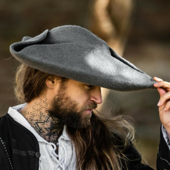 Preview: Wollfilzhut Dreispitz "Hugo"  -  grau