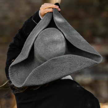 Preview: Wollfilzhut Dreispitz "Hugo"  -  grau