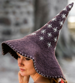 Preview: Hexenhut "Star"  -  braun