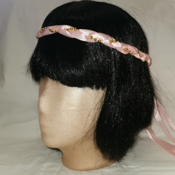 Jungfernband einfarbig – rosa/gold