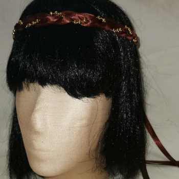 Jungfernband einfarbig – braun/gold