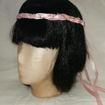 Jungfernband einfarbig – rosa/silber