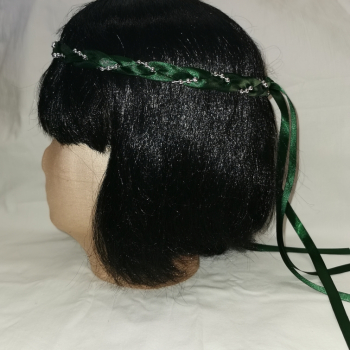 Jungfernband einfarbig – grün/silber