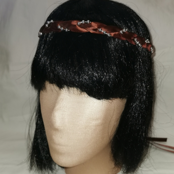 Jungfernband einfarbig – braun/silber