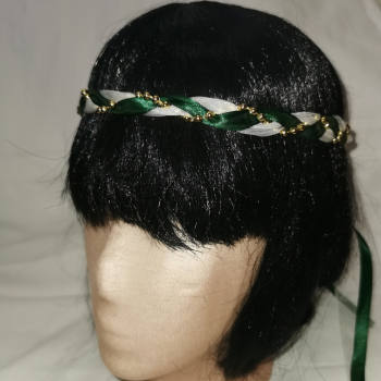 Jungfernband  – organza/grün – gold