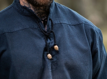 Mittelalterhemd  Ansbert  - Blau