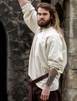 Preview: Mittelalterhemd "Bartholomeus"   -  natur