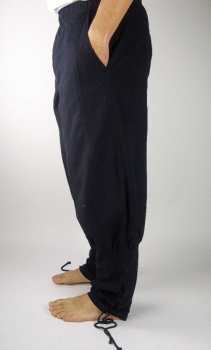 Preview: Hose "Tiago" mit Beinschnürung  - Schwarz