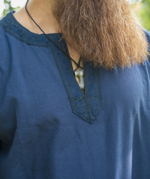 Preview: Tunika mit Bordüre "Halvor"  -  blau