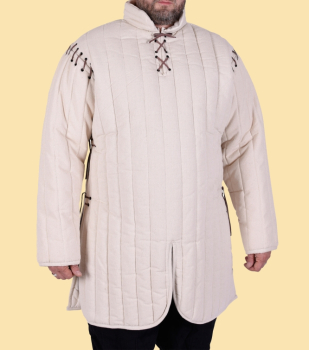 Langer Gambeson mit abnehmbaren Ärmeln  - natur