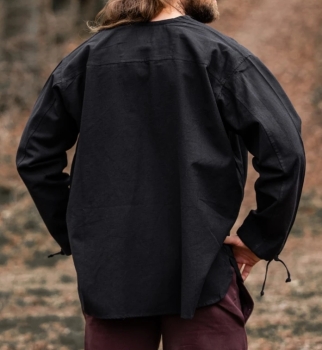 Preview: Mittelalterhemd  Bartholomeus   -  Schwarz