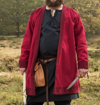 Preview: Klappenrock Bjorn, Wikinger-Mantel -  rot