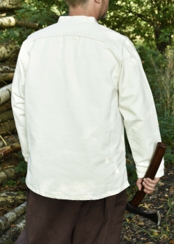 Preview: Festes Mittelalter Hemd Wille, gefüttert -  Natur