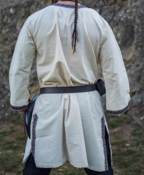 Preview: Tunika mit Bordüre "Halvor" - natur