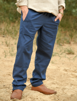 Einfache Mittelalter-Hose Hagen -   blau