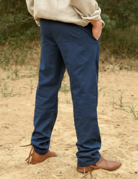 Preview: Einfache Mittelalter-Hose Hagen -   blau