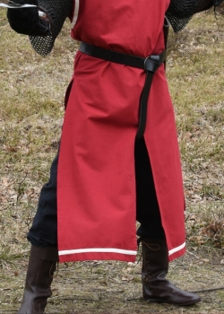 Preview: Mittelalter Waffenrock - Eckhart -  rot/natur