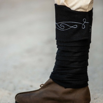 Preview: Wollwadenwickel - mit Stickerei "Hannes"  -  schwarz