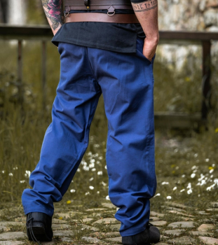Preview: Mittelalter-Hose mit Gummizug "Veit"  -  blau