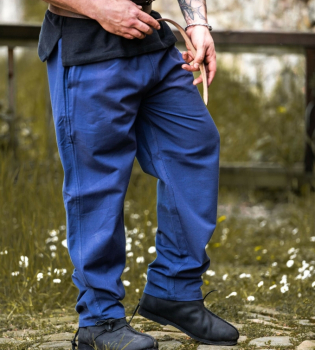 Preview: Mittelalter-Hose mit Gummizug "Veit"  -  blau