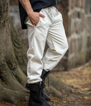 Preview: Mittelalter-Hose mit Gummizug "Veit" - natur