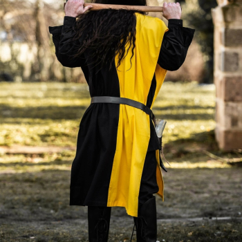 Preview: Zweifarbiger Waffenrock "Frederick" - schwarz/gelb