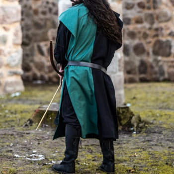 Preview: Zweifarbiger Waffenrock "Frederick" - schwarz/grün