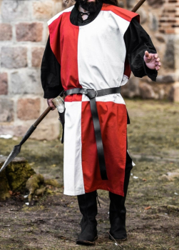 Waffenrock "Schachbrett"  -  weiß/rot