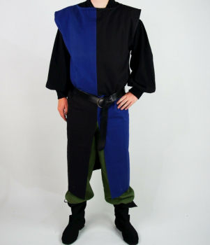 Waffenrock "Schachbrett"   -  schwarz/blau