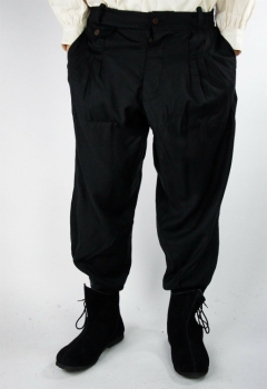 Weite Mittelalter-Hose "Eckart"  - schwarz