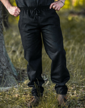 Rustikale Wollhose "Harald"  - schwarz