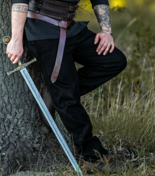 Preview: Rustikale Wollhose "Harald"  - schwarz