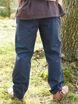 Preview: Einfache Mittelalter-Hose Hagen  -  dunkelblau