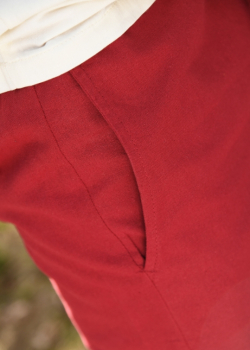Preview: Einfache Mittelalter-Hose Hagen  -  rot