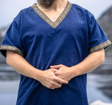 Preview: Wikinger Tunika kurzam "Loki" -  blau