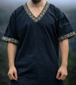 Preview: Wikinger Tunika kurzam "Loki"  -  schwarz