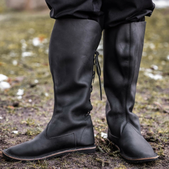 Preview: Wikingerstiefel "Tyra"  - Schwarz