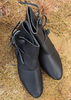 Preview: Frühmittelalter Schuhe - Typ Jorvik - schwarz