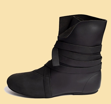 Preview: Haithabu Stiefel aus Nubukleder "Floki" - schwarz