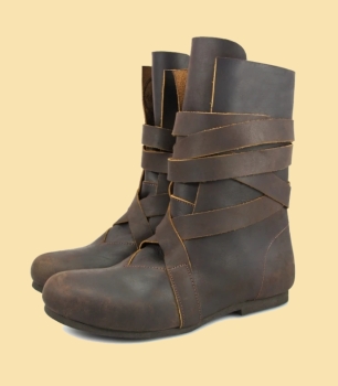 Haithabu Stiefel aus Nubukleder "Floki"  -  Braun