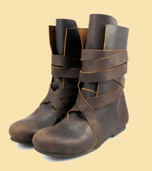 Preview: Haithabu Stiefel aus Nubukleder "Floki"  -  Braun