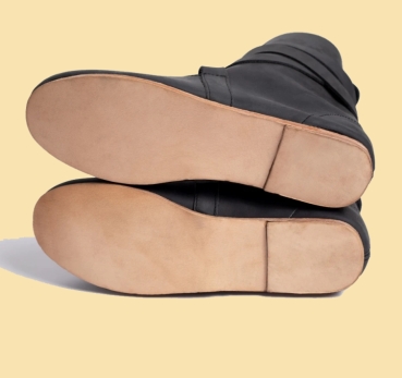 Preview: Haithabu Stiefel mit Ledersohle "Sjur"   -  schwarz