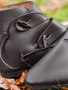 Preview: Frühmittelalter Schuhe  -   Typ Jorvik - dunkelbraun