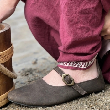 Preview: Mittelalter-Damenschuhe "Rieke"  - braun