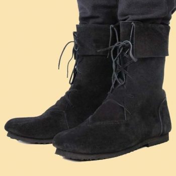 Mittelalter-Stiefel - Aurin - Stulpe - schwarz