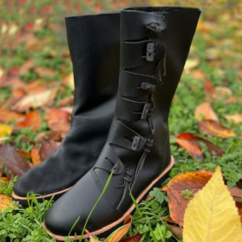 Wikingerstiefel "Odin"  - schwarz