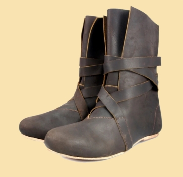 Preview: Haithabu Stiefel mit Ledersohle "Sjur" - braun