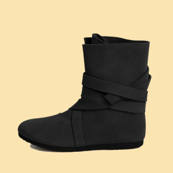 Haithabu-Stiefel aus Wildleder "Magne"  - schwarz