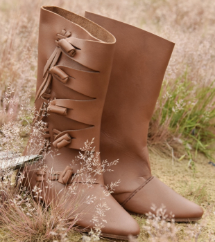 Frühmittelalterliche Wikingerstiefel -  braun