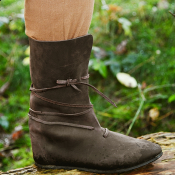 Wikinger Stiefel mit Schnürung -  braun